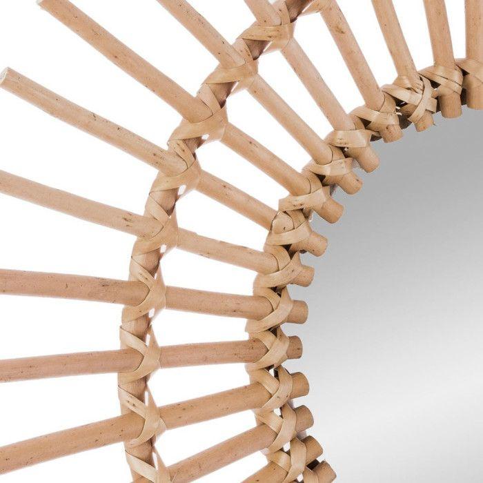 Зеркало ротанг солнце Диаметр 58 см Atmosphera - Дерево