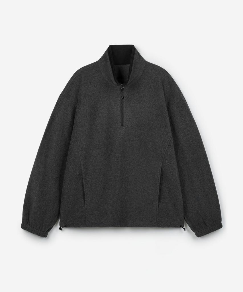 TNGT Oversized Fleece Half Zip-Up (Dark Gray) Tnts6F100Cg