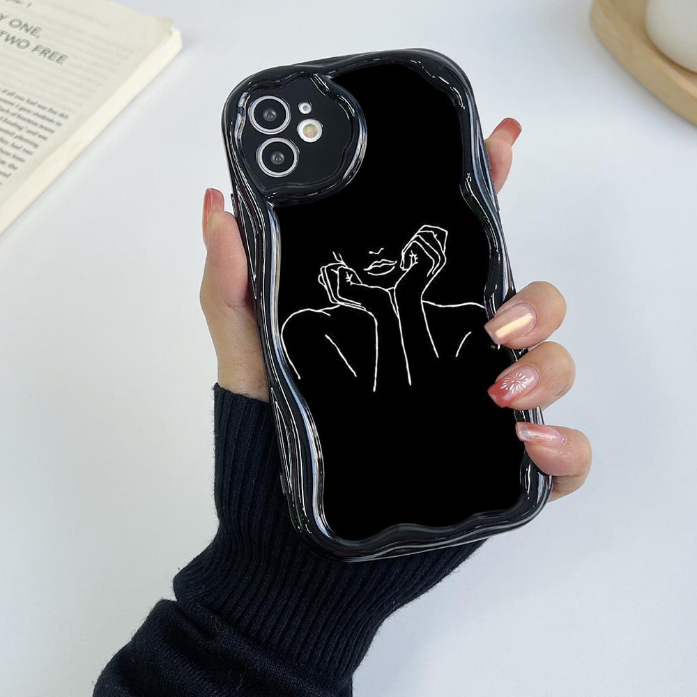 Ae79 femme Framed Black Art защитные чехлы для телефонов Xiaomi Poco X5 F6 Redmi Note 13 12 11 Pro 13C 12C A3 Huawei Honor 90 Wave TPU задняя крышка