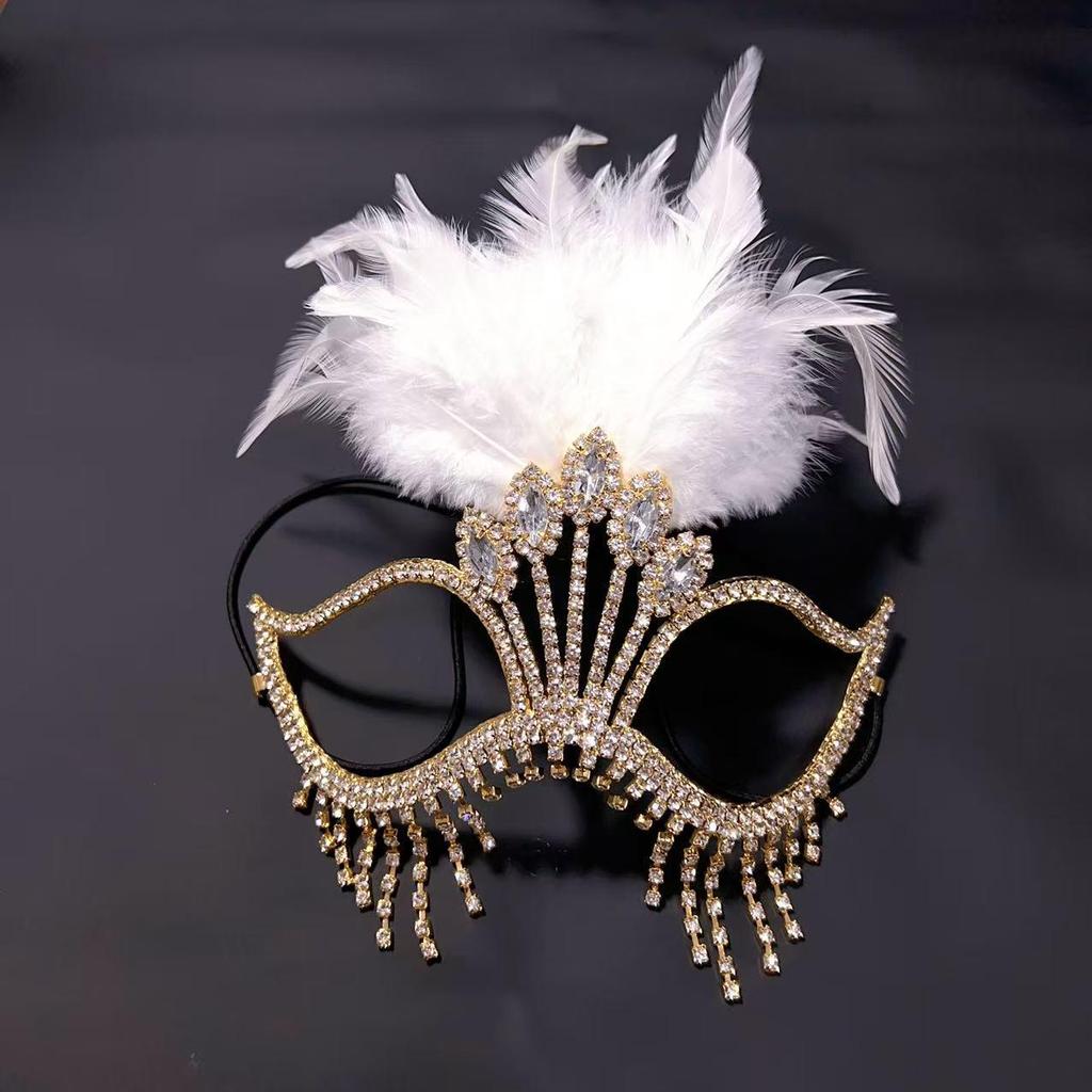 Маскарадная маска с кисточками из стразов высокого класса для ночного клуба и сценических выступлений