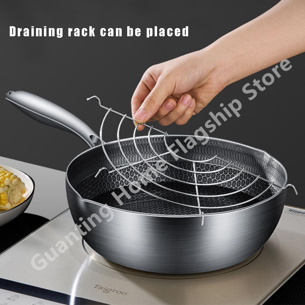 Сковорода из нержавеющей стали 316 с сотовым покрытием для приготовления стейков, сковорода с антипригарным покрытием, индукционная плита с плоским дном, универсальная кухонная посуда