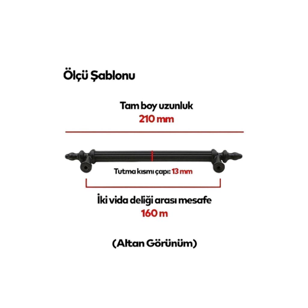Ручка Рашель 1 шт. (96 см с винтом) Пластиковая ручка для тумбочки, шкафа, комода, гардеробной кухонного шкафа