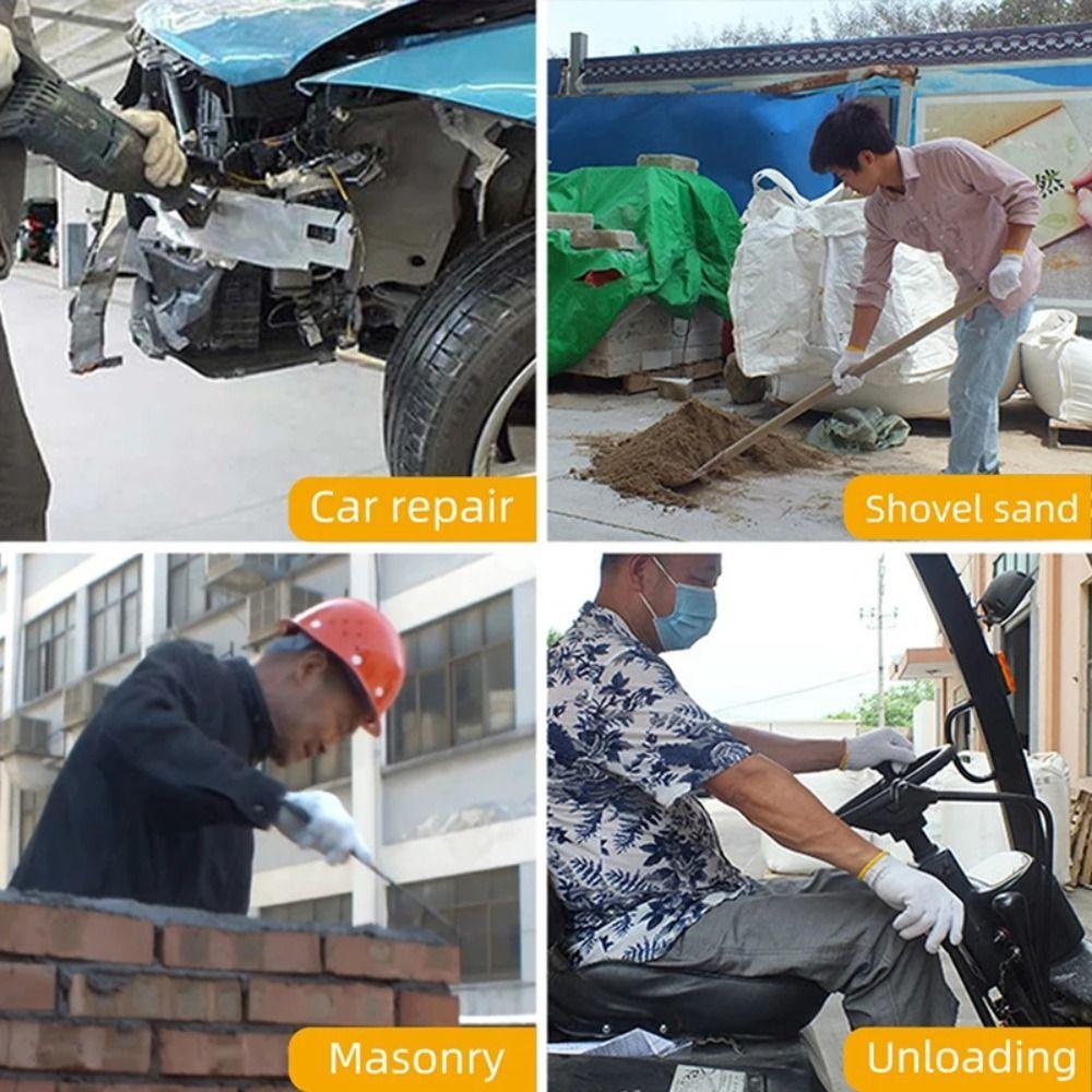 12 пар с точками Перчатки для защиты труда Противоскользящие перчатки для защиты рабочего места Промышленные складские перчатки