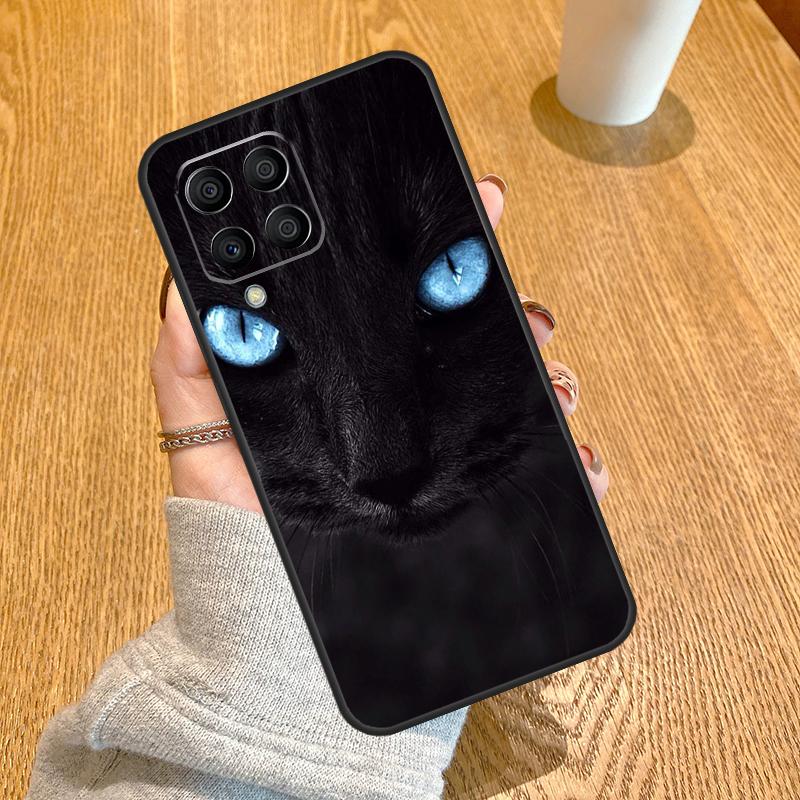 Черный кот Сверкающий глаз Для Samsung Galaxy M32 M52 M13 M33 M53 M56 M36 M16 M31 M11 M12 M35 M55 M15 M14 M54 M06 Чехол