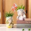 Cute Fairy Head Plant Pot Cartoon Succulents Flower Pot Girl Face Flowerpot  Garden Courtyard