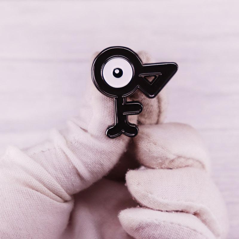 Unown Anime Lapel Pin Backpack Jeans Enamel Brooch Fashion Jewelry Gifts Kawaii Farmers Centro Chicks Cartoon Badges