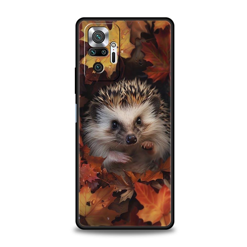 Милый маленький ёжик Чехол для телефона для Xiaomi Redmi Note 14 13 12 Pro Plus 5G 9S 9 10 11 4G 14C 13C 12C 10C 9C 9A Мягкий чехол