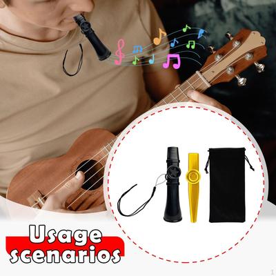 2 шт. Казу Флейты Музыкальные инструменты Уникальные с сумкой для хранения Игрушки для аккомпанемента Рот