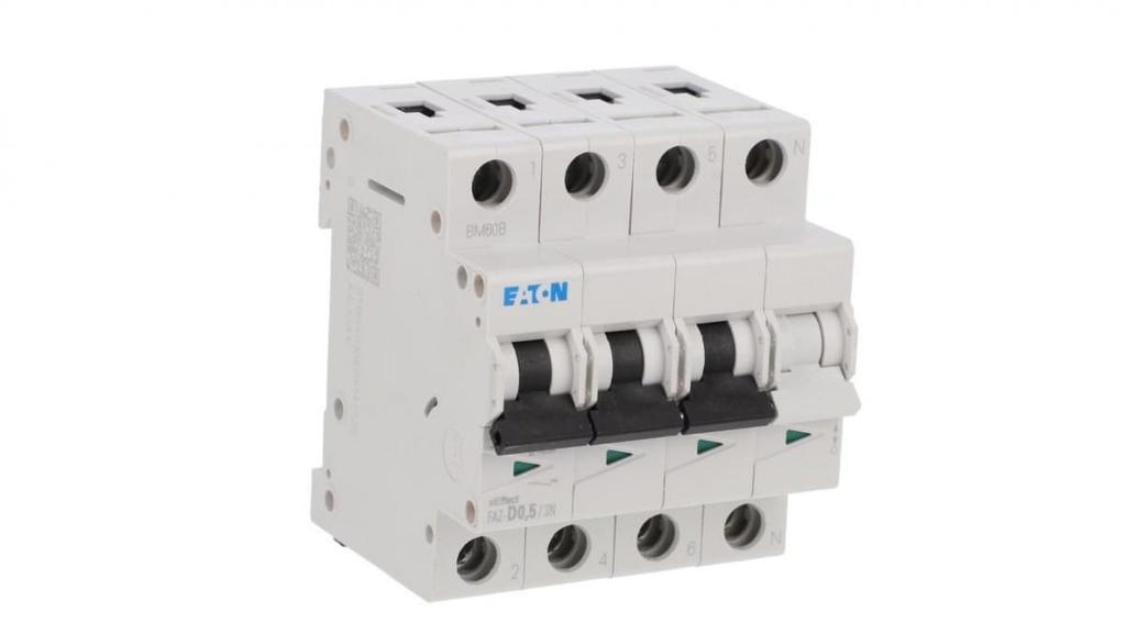 Circuit Breaker 3P+N D 0.5A 15Ka Ac Phase-D0.5/3N 278982