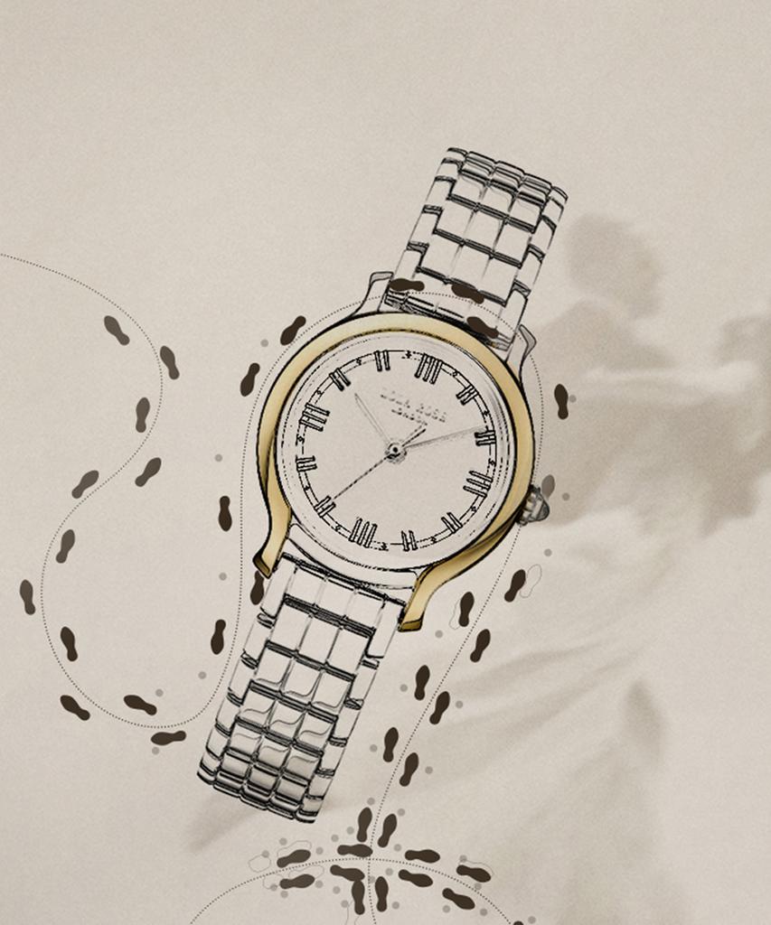 Lollalojeu Waltz Sandblasted Enamel Women'S Gold Fashion Watch