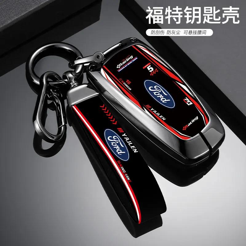 Car Sticker 2026 Ford Car Remote Key Case Cover For Ford Fusion Mustang Explorer F150 F250 F350 2017 2018 EcoSport Edge S-MAX Ra