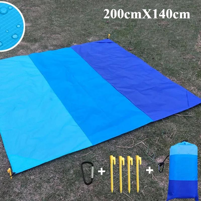 200x210 см водонепроницаемый карманный пляжный коврик складной кемпинговый коврик без песка портативный легкий коврик для пикника на открытом воздухе