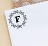 Printtoo Alphabet F Monogram Octagon Celtic Swirl Frame Self Inking Rubber Stamp Office