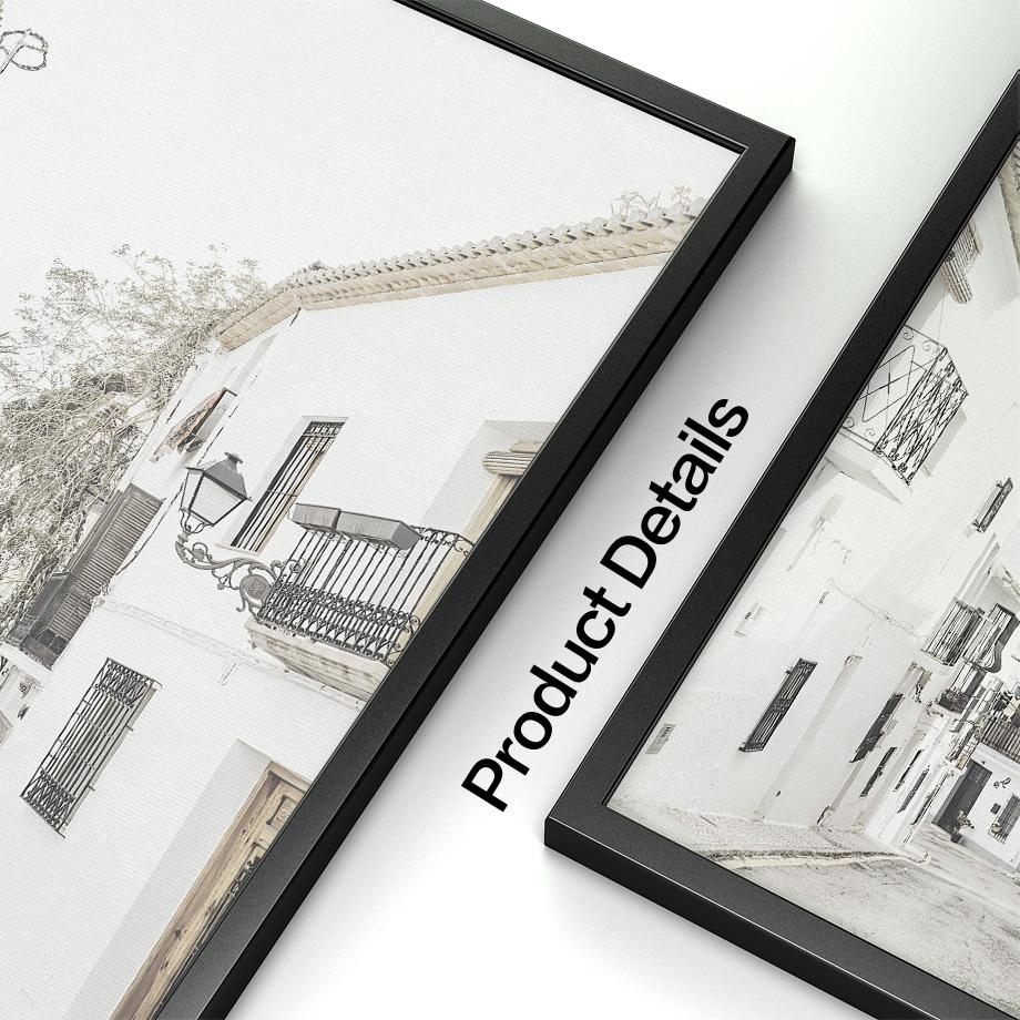 Wall Art Canvas Painting Sandy Beach White House Street Flower Abstract Nordic Posters And Prints Wall Pictures For Living Room