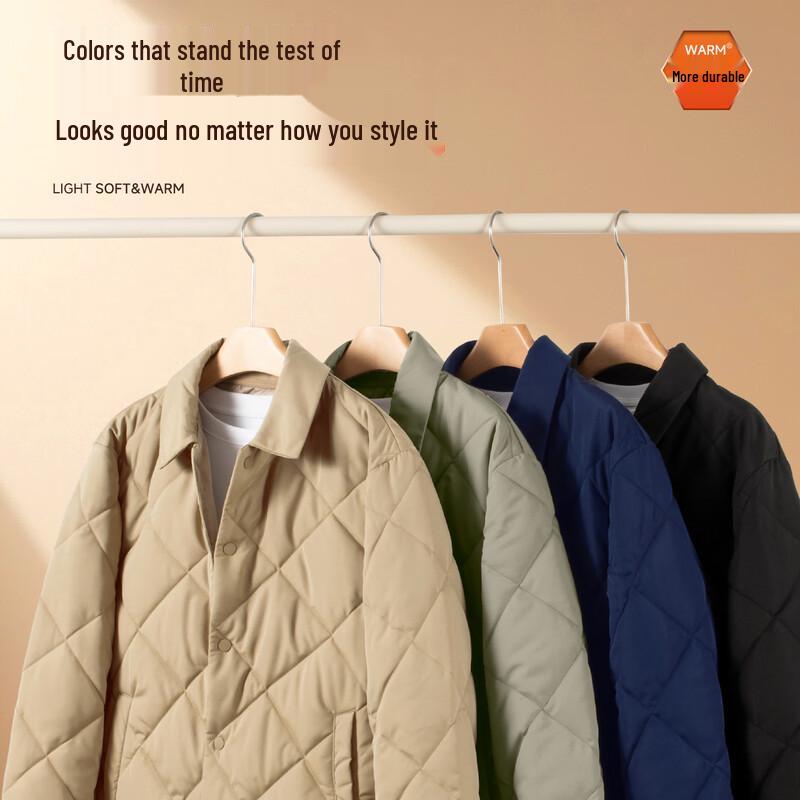 MINISO Мужская зимняя куртка с лацканами, на флисовой подкладке и с утеплителем