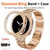 Rhinestone Diamond Bling Metal Watch Band + PC Protective Case For Samsung Galaxy Watch 8 44mm 40mm Business Watch Galaxy Watch 8 Band