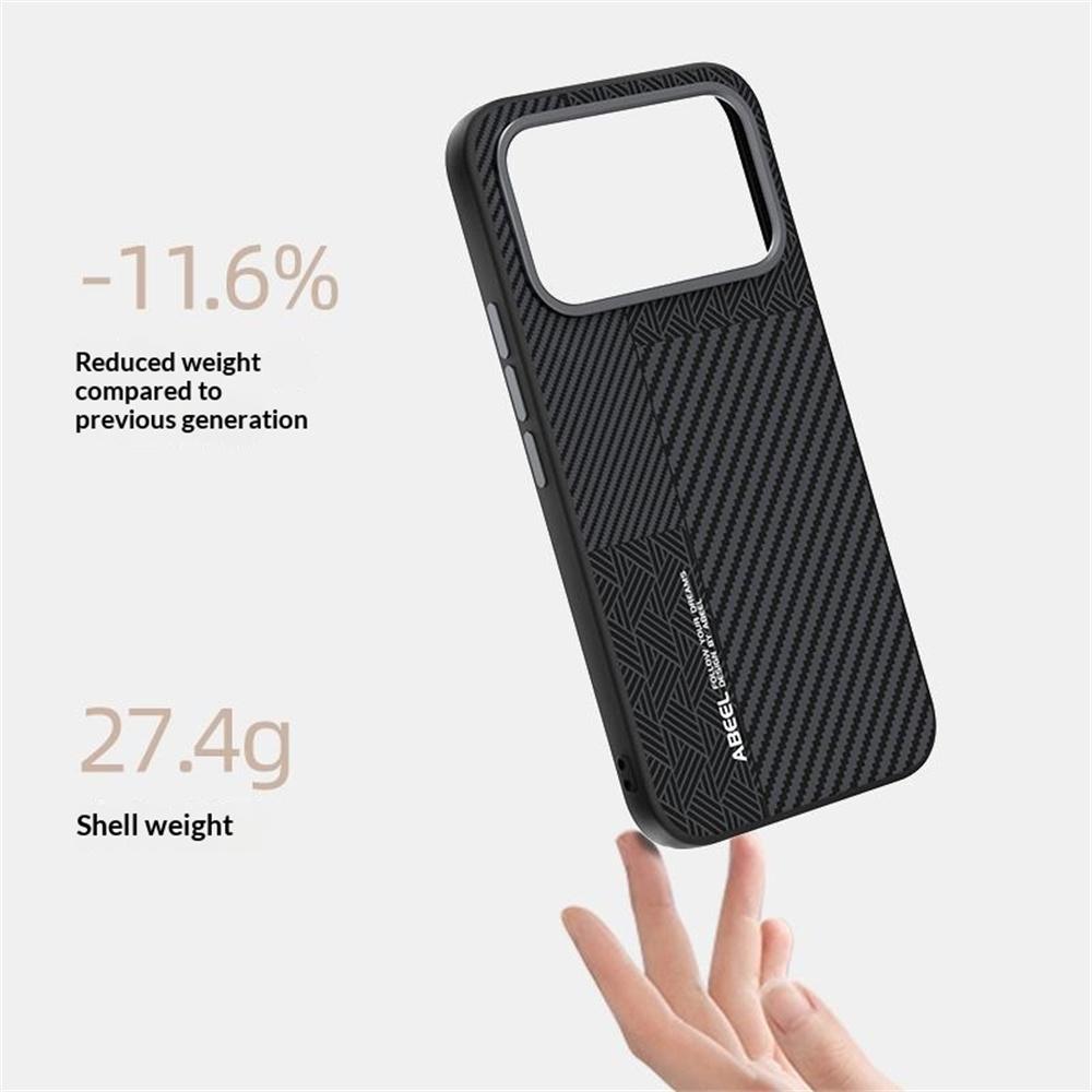 ABEEL For Xiaomi Redmi K90 5G/Poco F8 Pro Magnetic Case PC + TPU + Aluminum Alloy + PU Leather Slim Phone Back Cover