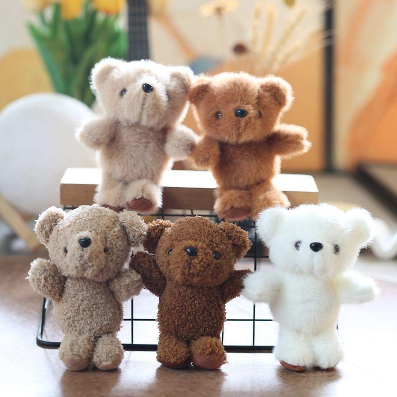 Bear Plush Teddy Keychain Pp Cotton Filled Bag Decor Kids Gift Stuffed Animal