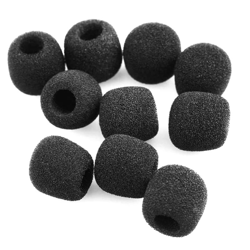 10Pcs Mini Microphone Foam Covers Mic Protector Covers Replacement Headset Windshield Sponge Cover Microphone Cover For Mic