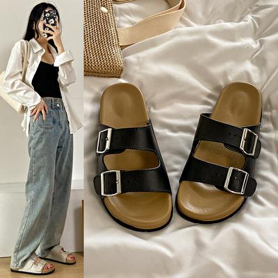 Шлепанцы с двойной пряжкой, облачно-мягкая подошва, удобные шлепанцы на толстой платформе, легкие, нескользящие, быстросохнущие, для душа