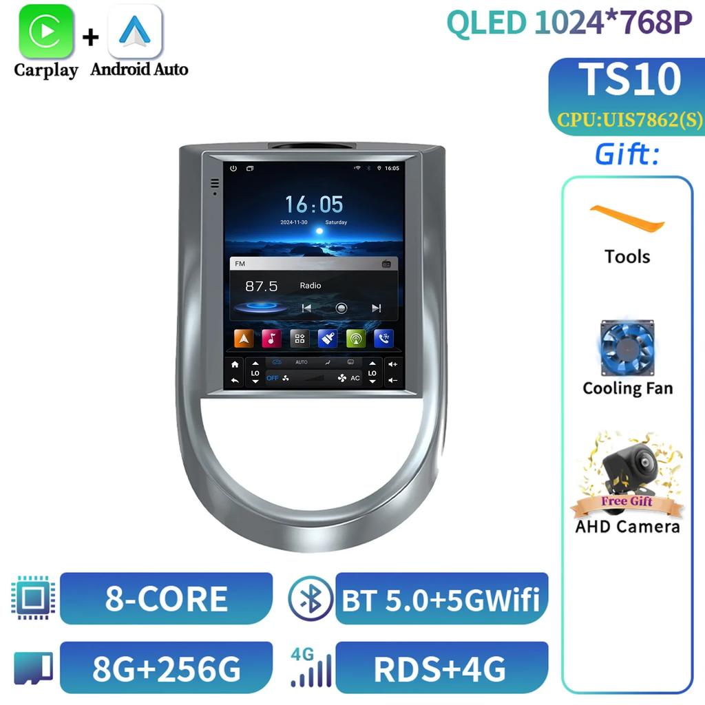 9,7-дюймовый автомобильный радиоприемник GPS Android 14 для Kia Soul 1 2008-2014 Мультимедийный видеоплеер Навигация Carplay Auto Intelligent System GPS