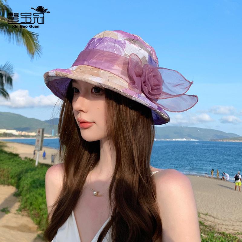 8440 летняя шляпа женская материнская солнцезащитная шляпа-ведро уличная дышащая солнцезащитная шляпа модная универсальная шляпа-ведро тренд