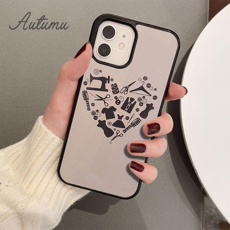 Чехол для телефона с мультяшной швейной машинкой для iPhone 11, 12, 13, 14 Pro Max mini X XR XS SE 2020 5 6S 7 8 Plus, чехол для Samsung Galaxy S21 S22