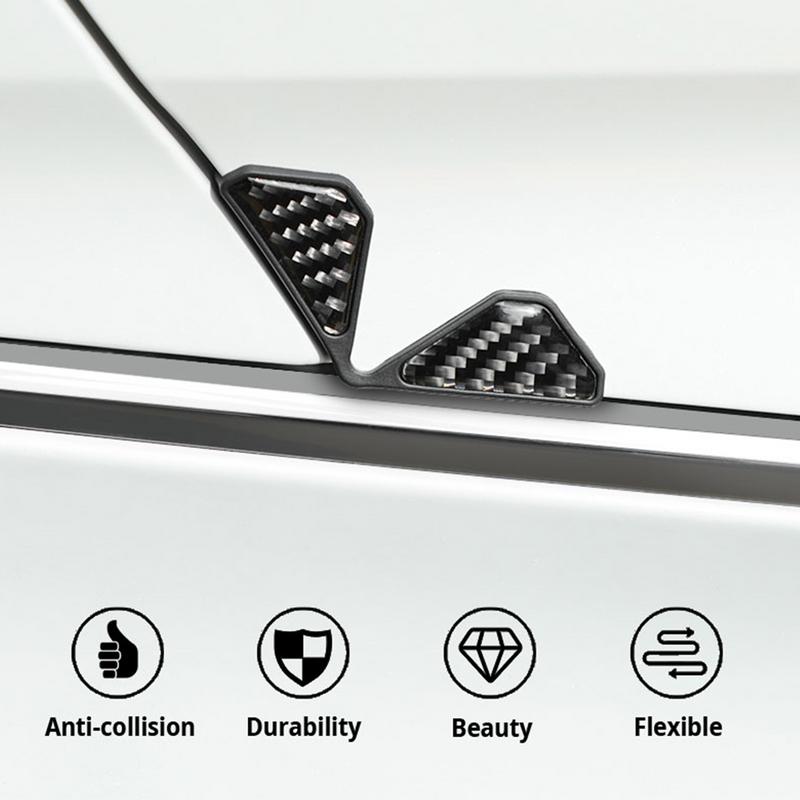 Защитная накладка на уголок двери автомобиля, 1 пара, защита от столкновений, прочная клейкая отделка края двери автомобиля, стильный автомобиль