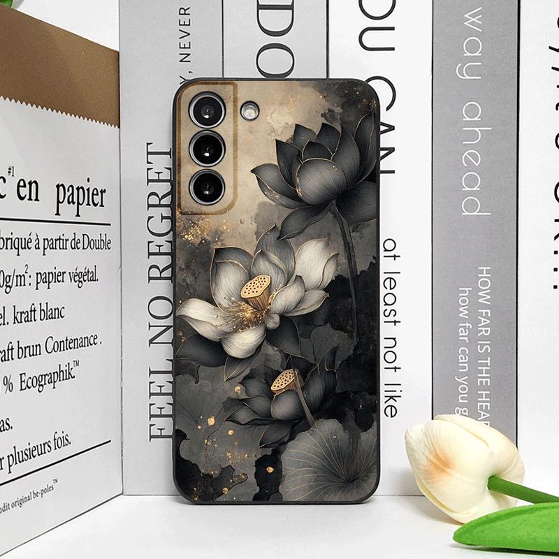 Роскошный чехол для телефона с принтом цветка лотоса для OPPO Reno 13 12 F 11 10 Pro Plus A98 A74 A59 Find X8 X5 X3 Lite 5G, цветочный мягкий чехол