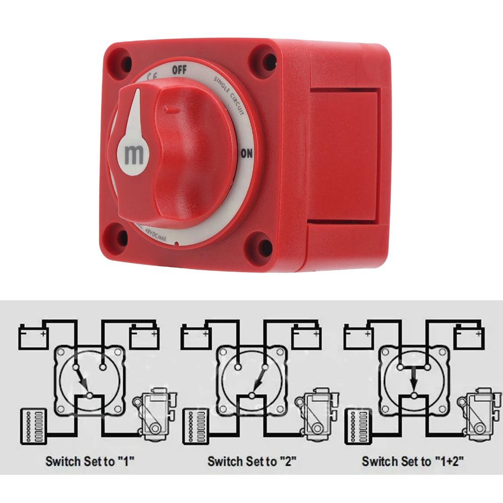 300A Battery Disconnect Switch 48V Battery Switch Durable Battery Isolator Switch Small Boats