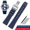 Для IWC PORTUGIESER YACHT CLUB CHRONOGRAPH IW390502 IW390209 Ремешок для часов 22 мм Изогнутый Силиконовый браслет для дайвинга Резиновый ремешок для часов
