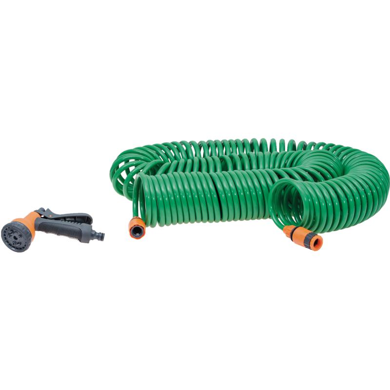 Wąż Wężyk Ogrodowy Spiralny Zielony Instalacji Wodnej Eva 7,5 M 1/2" Ym9031