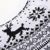 Fashion Women Casual  Long Sleeves Christmas Snowflake Fawn Print Sweater