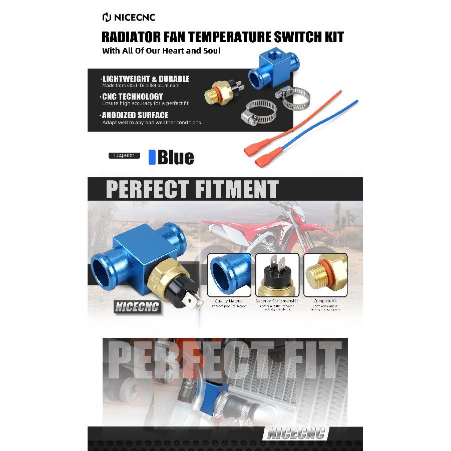 Термовыключатель Термостат Вентилятора Радиатора Для Yamaha YZ125 YZ250 YZ250F YZ450F TTR300 Для KTM Kawasaki Suzuki Beta Sherco Honda