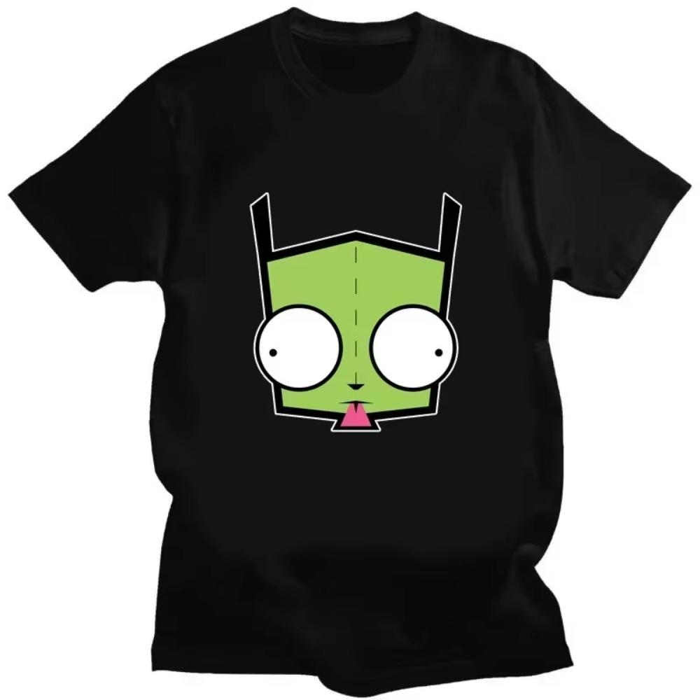 Кавайная футболка с графикой Invader Zim, счастливый Зим, готовый к обнимашкам, милая мультяшная футболка, мужская, женская, ретро футболка, футболка оверсайз