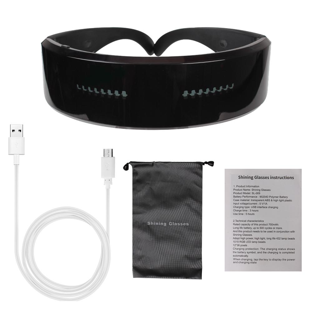 Светодиодные очки для вечеринок, мигающие светящиеся очки, рождественские концертные солнцезащитные очки, электронные очки со светящимся светодиодным светом, на день рождения
