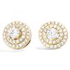 [L7017] - White Gold 'Sissi' Gold Plated Earrings - 11 Mm