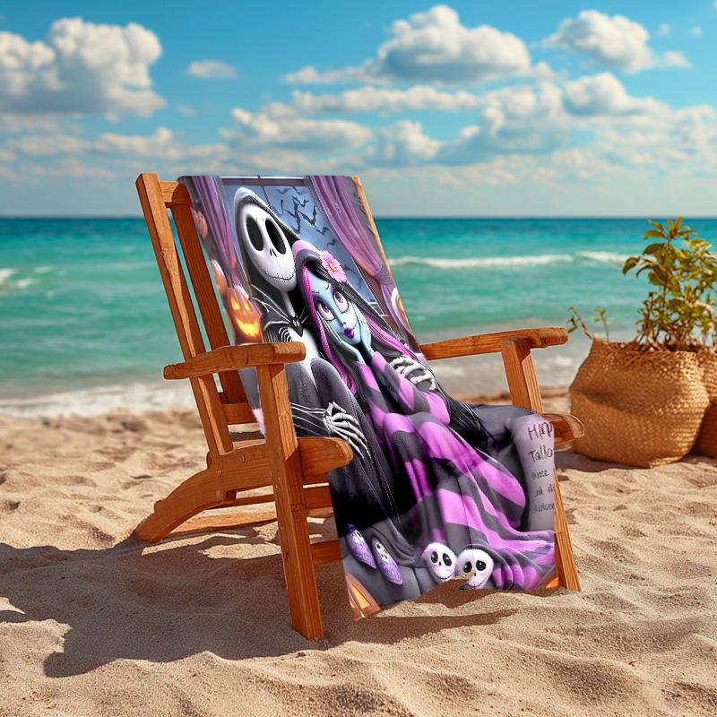 1pc Nightmare Before Christmas Microfiber Beach Towels Quick Dry Towel Sand Beach Towels Pool for Travel Swim Pool. S7290163