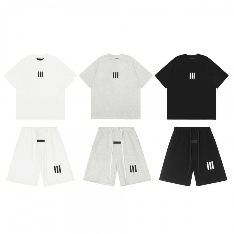 FOG ESSENTIALS Short Sleeve T Shirts Teens 230g Cotton Crewneck Casual Tops