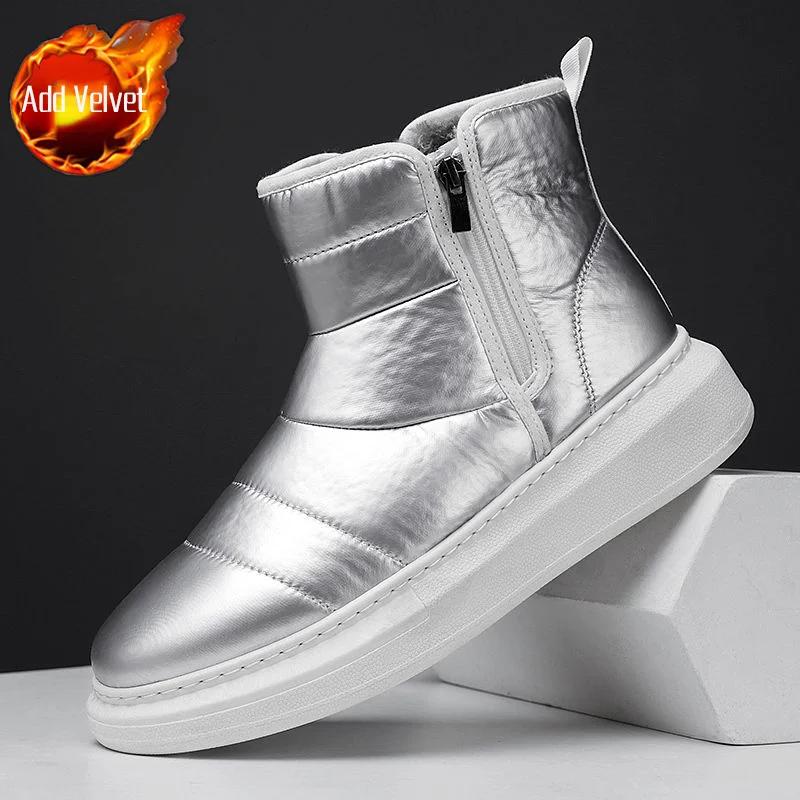 Мода с мехом Теплая мужская обувь Зимние мужские сноубутсы Дизайнерские Новые Оригинальные Предложения Комфортные Предложения по Акции Y2k Нескользящие Дешевые