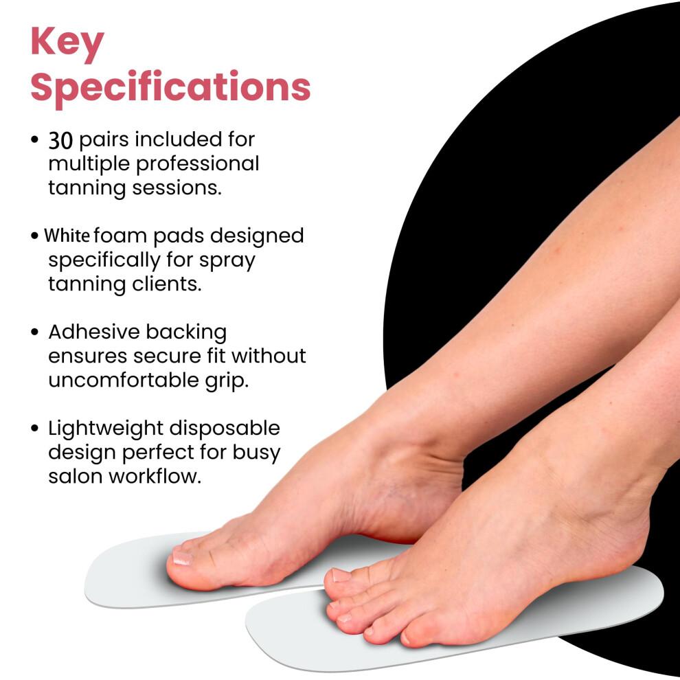 Professionelle 30 Paar Spray Tan-Fupolster Einweg-Schaumstoff-Fuschutz zum Brunen, hygienische und bequeme Fe zum Spray Tanning Spray Ta