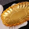 Металлическая овальная кружевная маленькая фруктовая тарелка для шведского стола в отеле, поднос для холодной еды и выпечки, прочная овальная тарелка для общественного питания