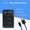 Convenient and Portable BLH1 LCD Double Slot Charger Camera Battery Charger for Olympus EM1 MARKII EM1-2 EM1 Mark 2 EM1