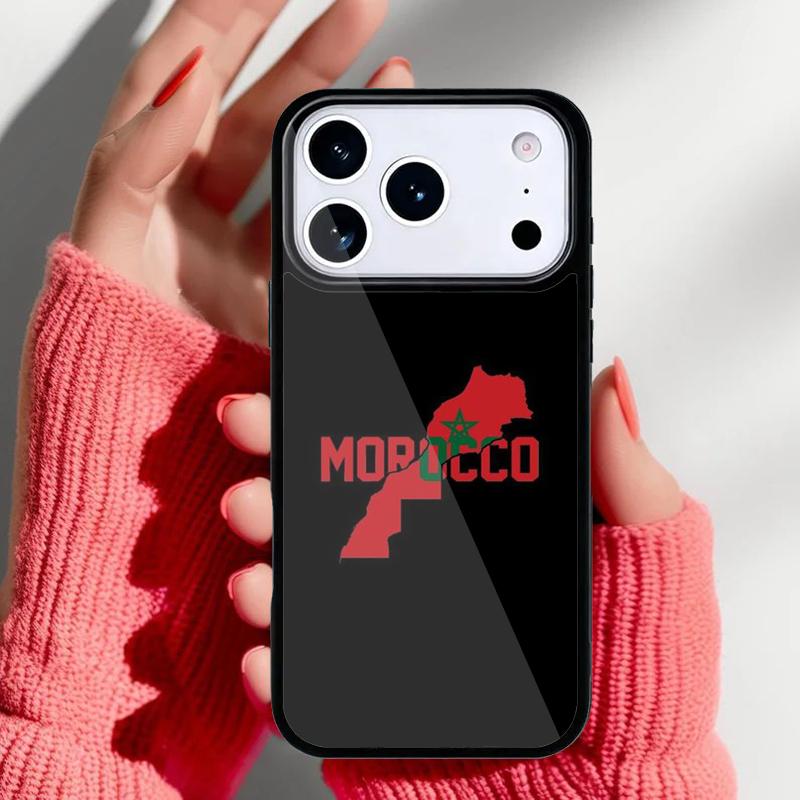 Чехол для телефона Флаг Марокко Герб для iPhone 17 Air 16e 15 14 13 Pro Max Задняя крышка для 12 11 Pro Coque