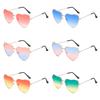 Korean Style Retro Peach Heart Sunglasses with Ocean Lens - Unisex Fashionable Heart-Shaped Eyewear