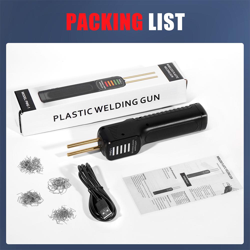 Ручной пластиковый сварочный аппарат Беспроводной аккумуляторный пистолет для сварки пластика Горячий степлер Сварочный аппарат Наборы инструментов для ремонта бампера автомобиля