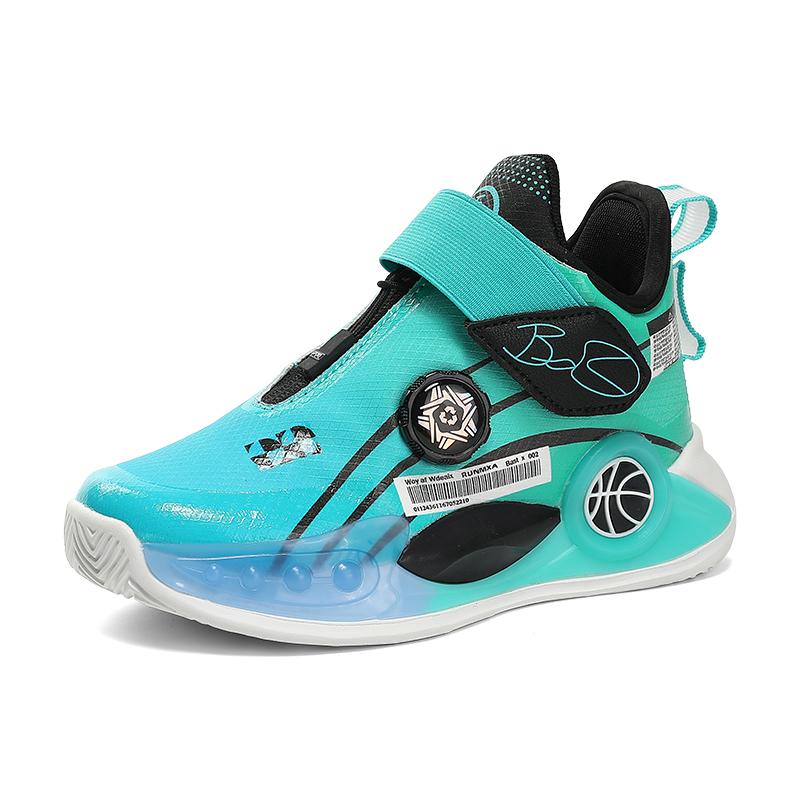 Обувь для мальчиков, осенняя, новая, детская спортивная обувь, вращающиеся кнопки, кожаные, водонепроницаемые, для начальной школы, баскетбольные кроссовки, классные