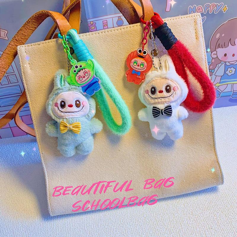 Cartoon Cute Labubu Keychain Pendant Funny Car Keychain Exquisite Creative Backpack Decoration Accessories Gifts