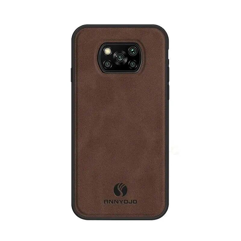 Magnetic Sheepskin Leather Case For Xiaomi Mi Poco X3 Pro Nfc 5g Luxury Men Business Retro Back Cover Poko X 3 X3pro X3nfc