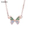 Женское ожерелье Lindon, кулон из медного сплава, циркон, модный подарок
